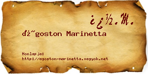 Ágoston Marinetta névjegykártya
